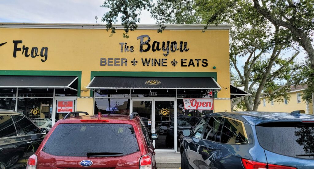 The Bayou bar vero beach front entrance