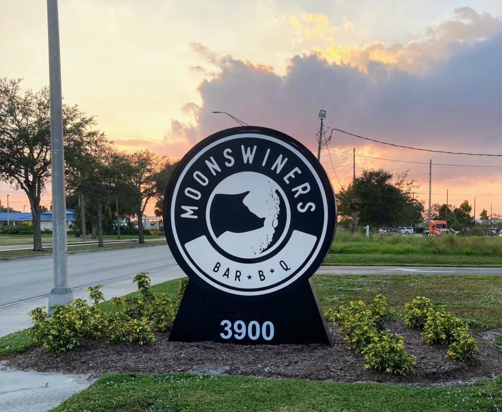 Moonswiners Bar-B-Q Fort Pierce Florida Sign