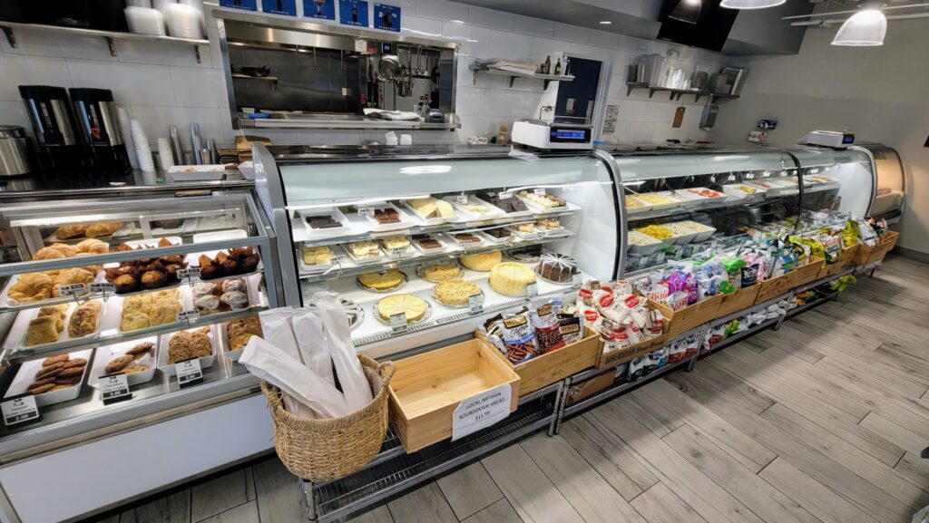 desserts and prepared foods counter inside ryders gourmet market on cardinal drive in Vero Beach florida