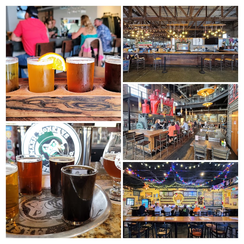 Collage image showing all 5 local craft breweries in Vero Beach and Sebastian Florida in Indian River County.  