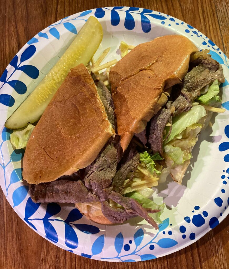 Palomilla Beef Steak Sandwich at Mervis Cafe in Fort Pierce Florida
