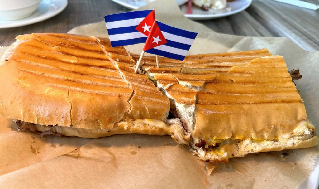 close up picture of a cuban sandwich by latin melting pot restaurant in miracle mile in vero beach florida