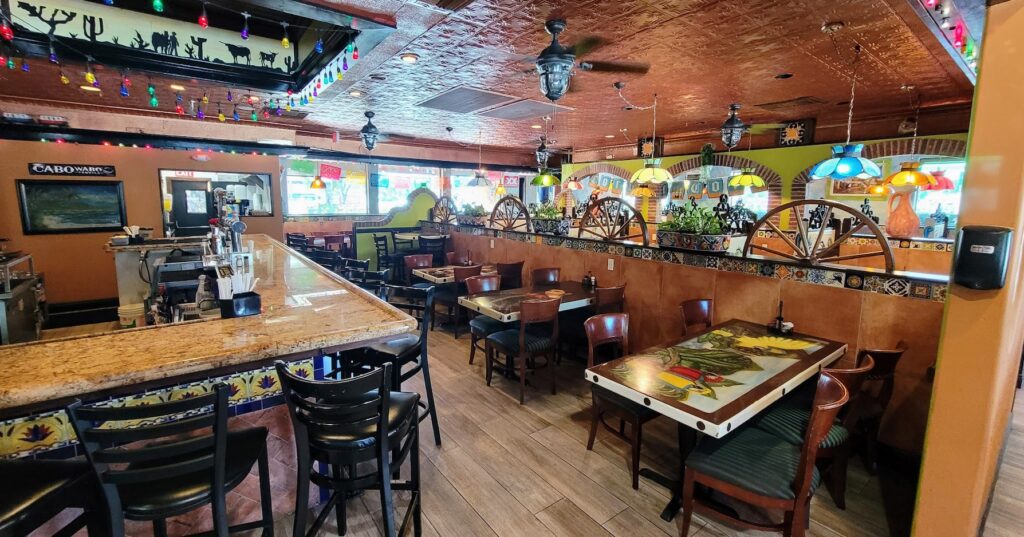 inside dining room of Ay Jalisco mexican restaurant located in vero beach florida