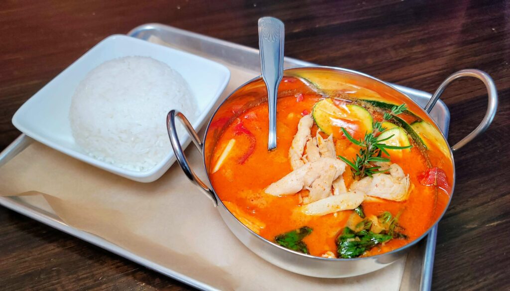Red Thai Curry as served at Florida Food Life restaurant located in Port St Lucie Florida
