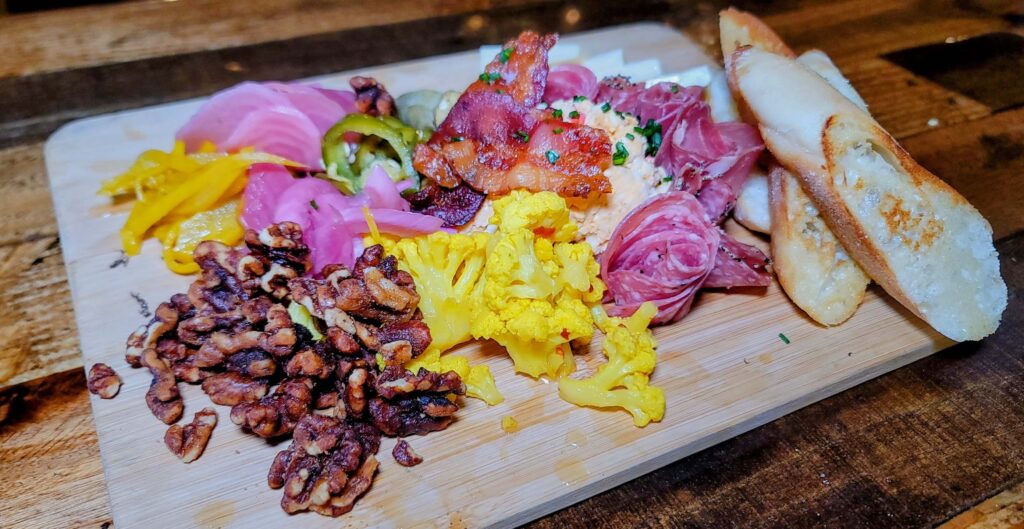 The Pickled Charcuterie board as served by Pickled Restaurant & Bar located in Fort Pierce Florida