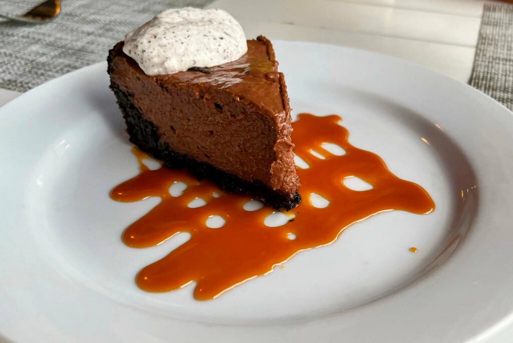 chocolate mousse pie as prepared by Citrus Grillhouse located in Vero Beach florida