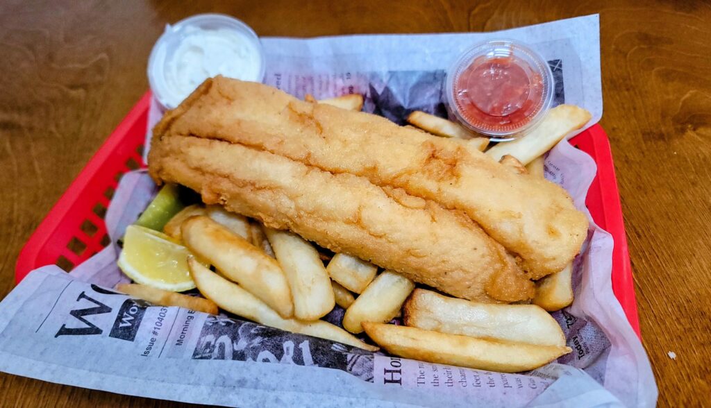 fish and chips as prepared by Portside Pub & Grill located in sebastian florida