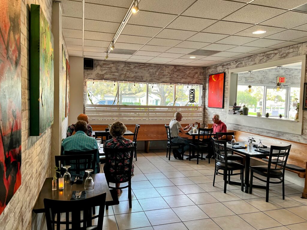 inside dining room at The Edgewood Eatery located in downtown vero beach florida
