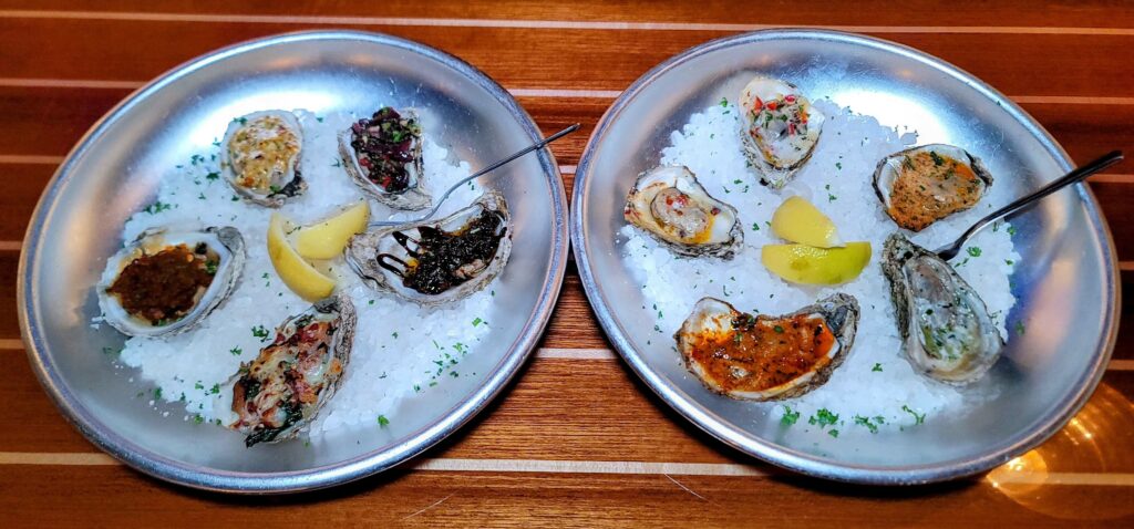 Broiled and Butter Grilled Oysters as served at Stringers Tavern & Oyster Bar in stuart florida