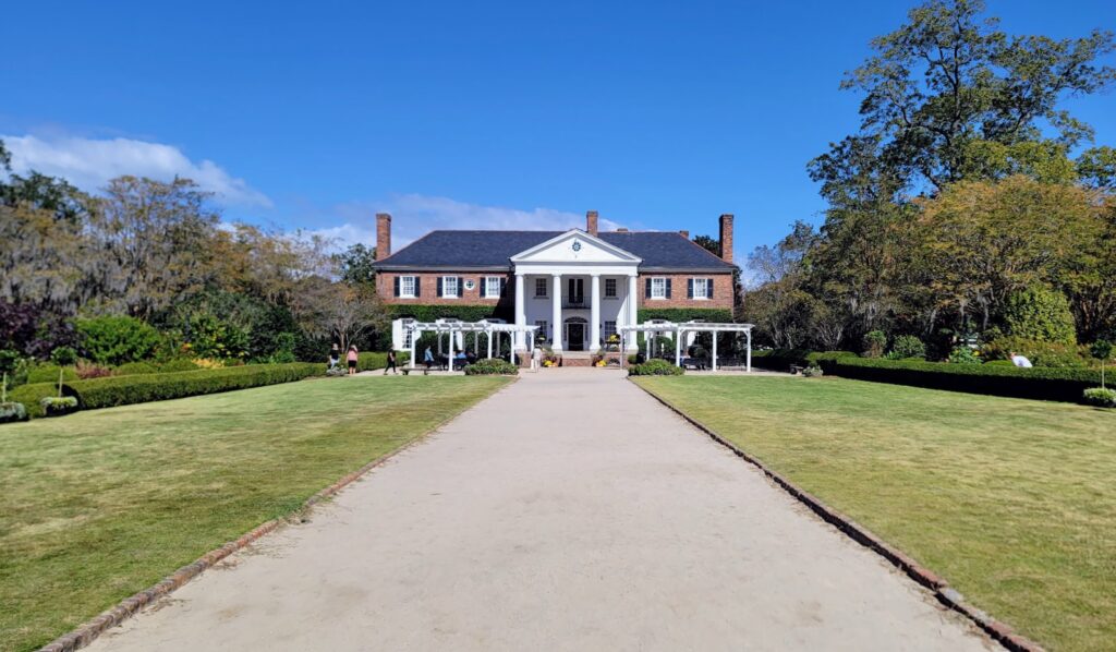 Main plantation house on the Boone Hall Plantation located in Mt Pleasant South Carolina