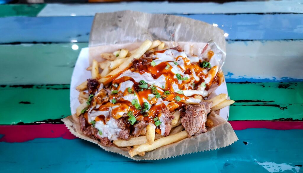 Smokehouse Fries as prepared by Island Pig & Fish located in Fort Pierce, Florida