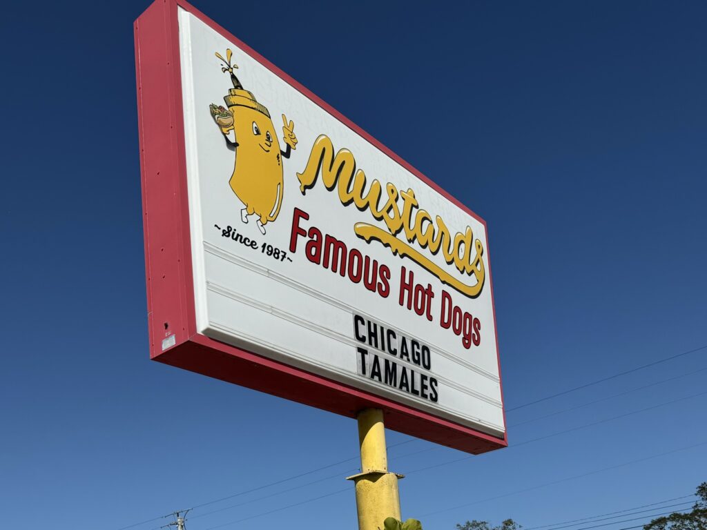 Mustards Last Stand Signage at Original Location in Melbourne, Florida