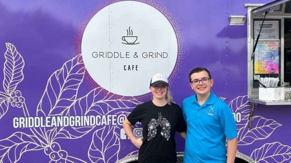Griddle and Grind Cafe Food Truck in Sebastian Florida owner with Jackson Harbin.